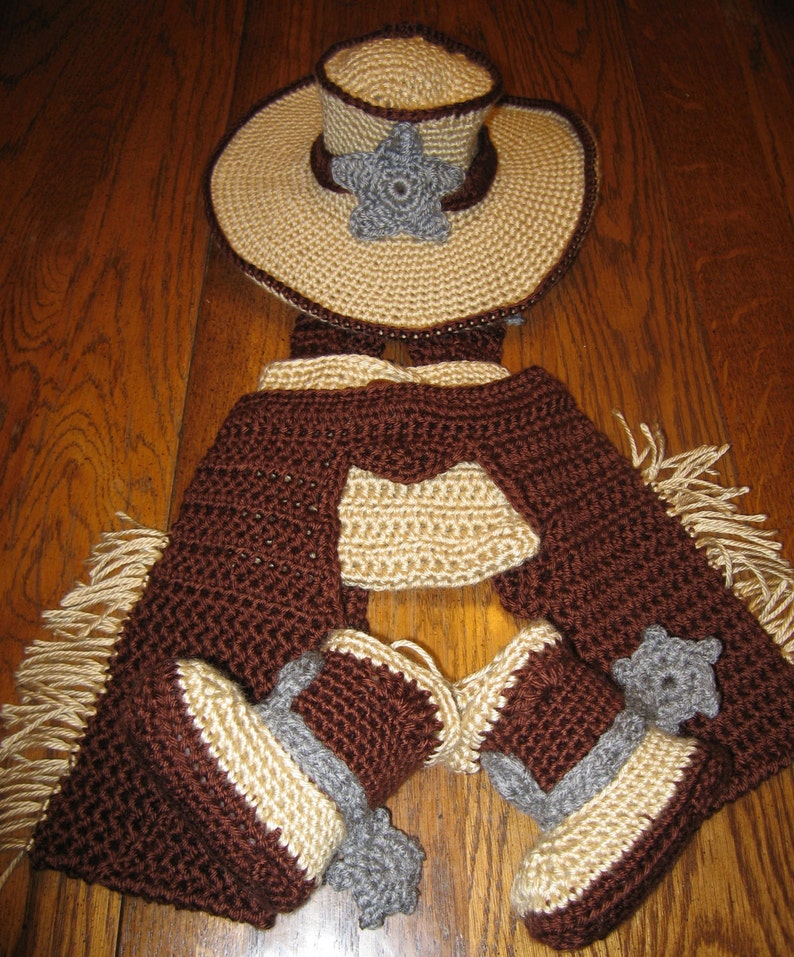 Hand Crocheted Baby Cowboy or Cowgirl Boots with Spurs Etsy