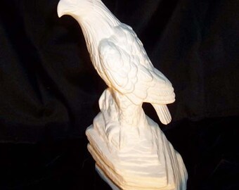 Ceramic Bisque Sitting Eagle