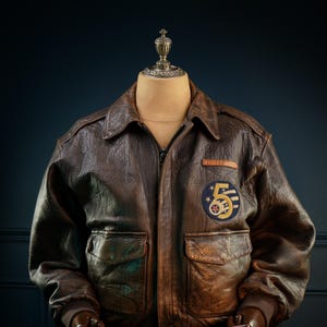Avirex A-2 Real Leather Bomber Jacket Vintage 80s Boxy Fit