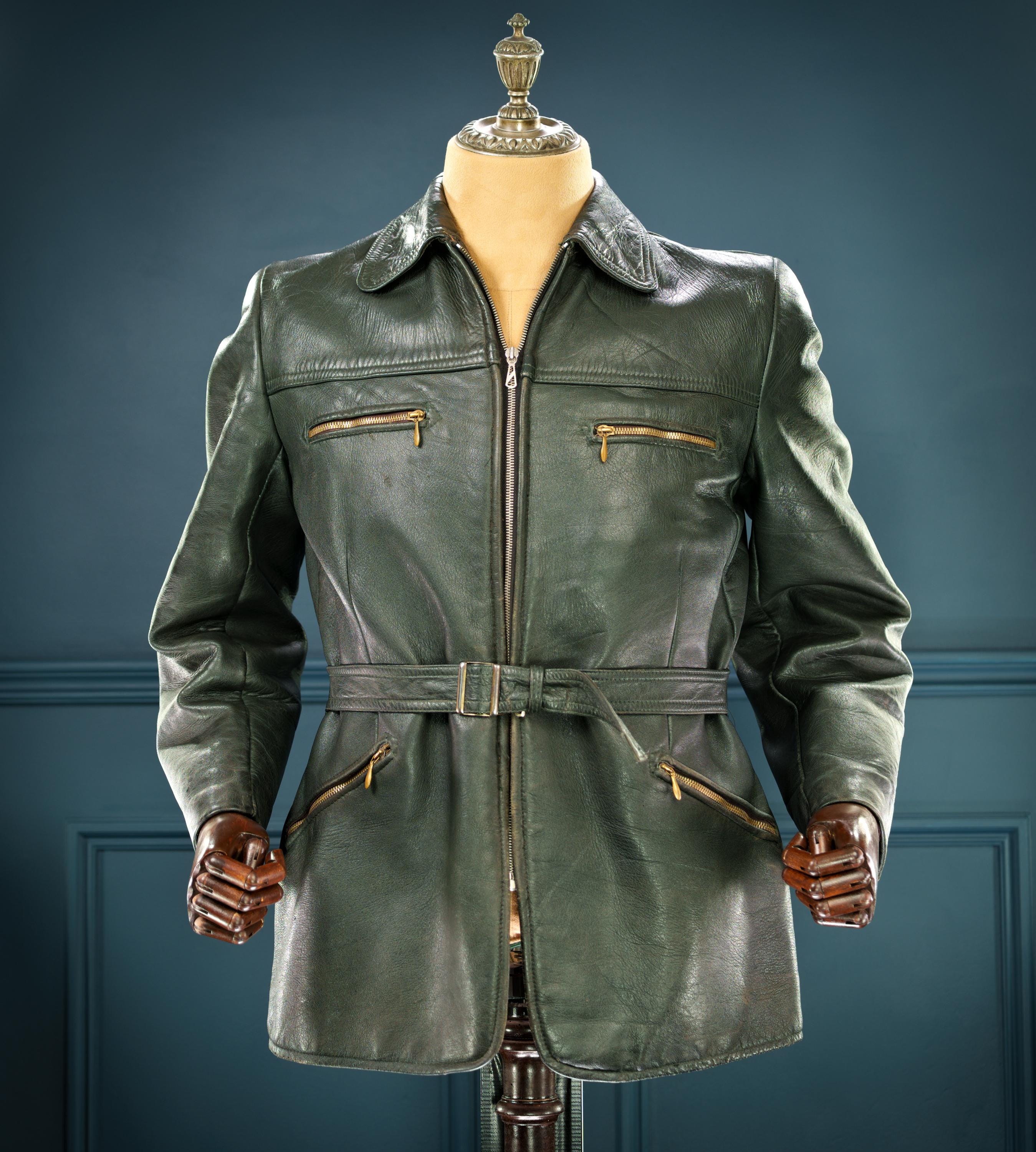 40s German Leather Jacket - Etsy