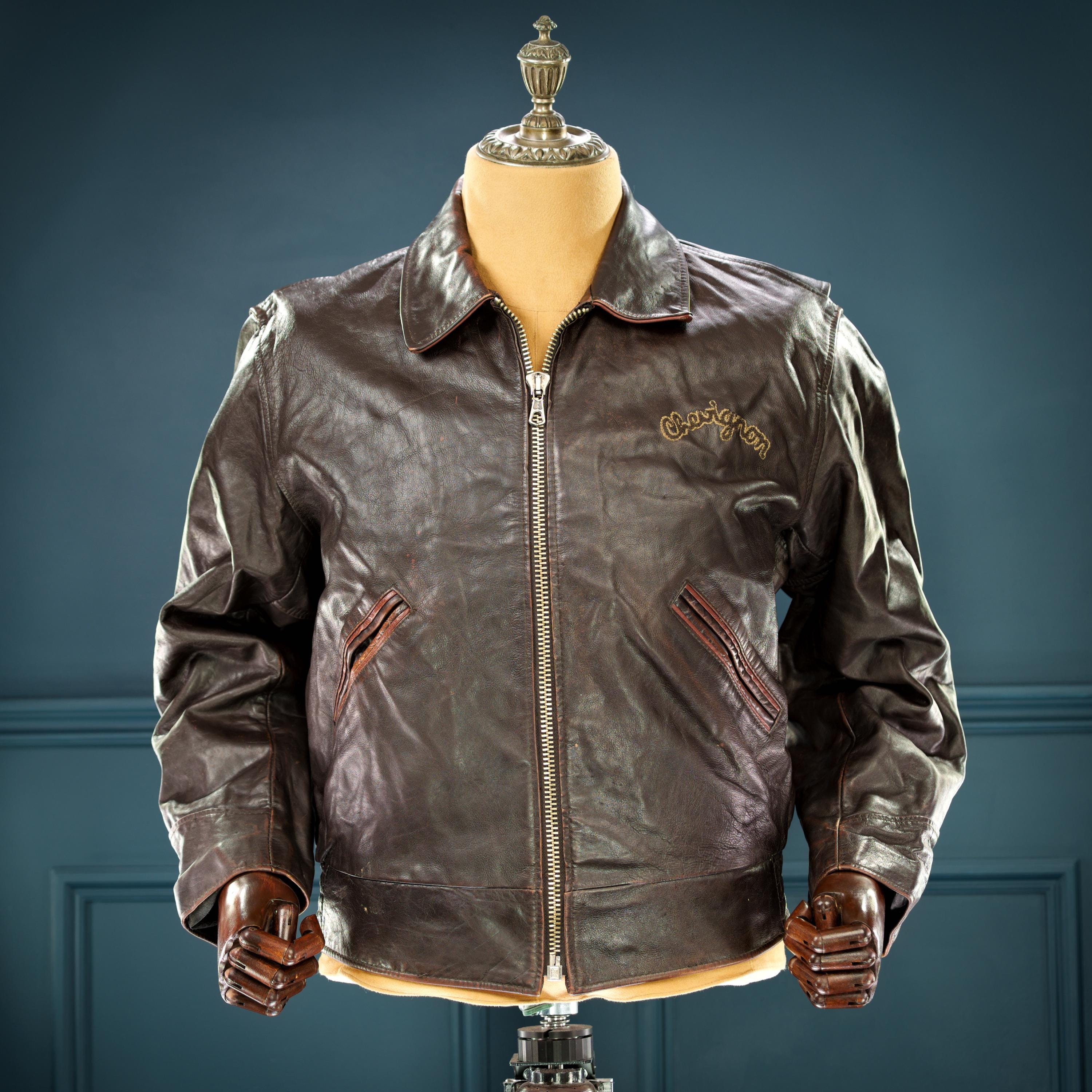 Vintage 1980s Chevignon 50s-style French Bomber Flight Varsity