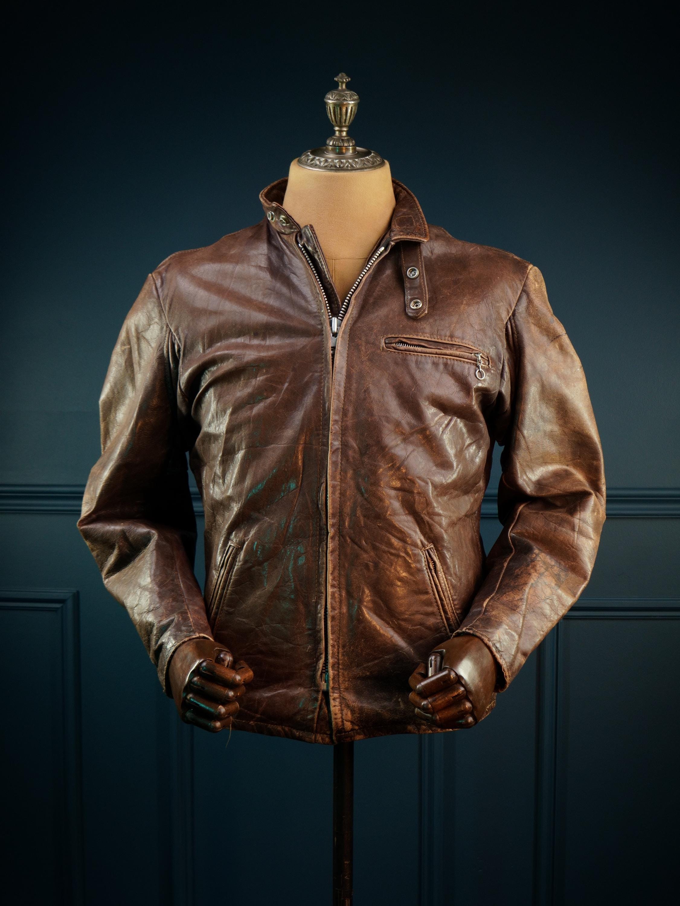 Mens Vintage Steerhide Jacket - Etsy