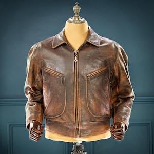 Vintage Mens Leather Chevignon Jacket - Etsy