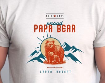 Personalized Dad Shirt, Custom Kids Names, Father's Day Gift, Dad Gift, Papa Bear Shirt, Father's Day Shirt, Personalized Father's Day Gift