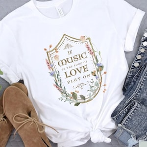 Women's T-Shirts [Out of Print] William Shakespeare / Twelfth Night Scoop Neck Tee (White) (Womens) She_Be_Little_But_Fierce_Willi