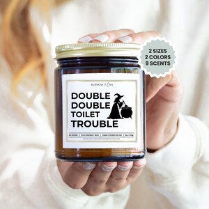 Doble problema con el inodoro, vela aromática divertida, pequeño regalo, regalo de teatro, vela de Shakespeare, vela de Macbeth, decoración del hogar, regalo para actores