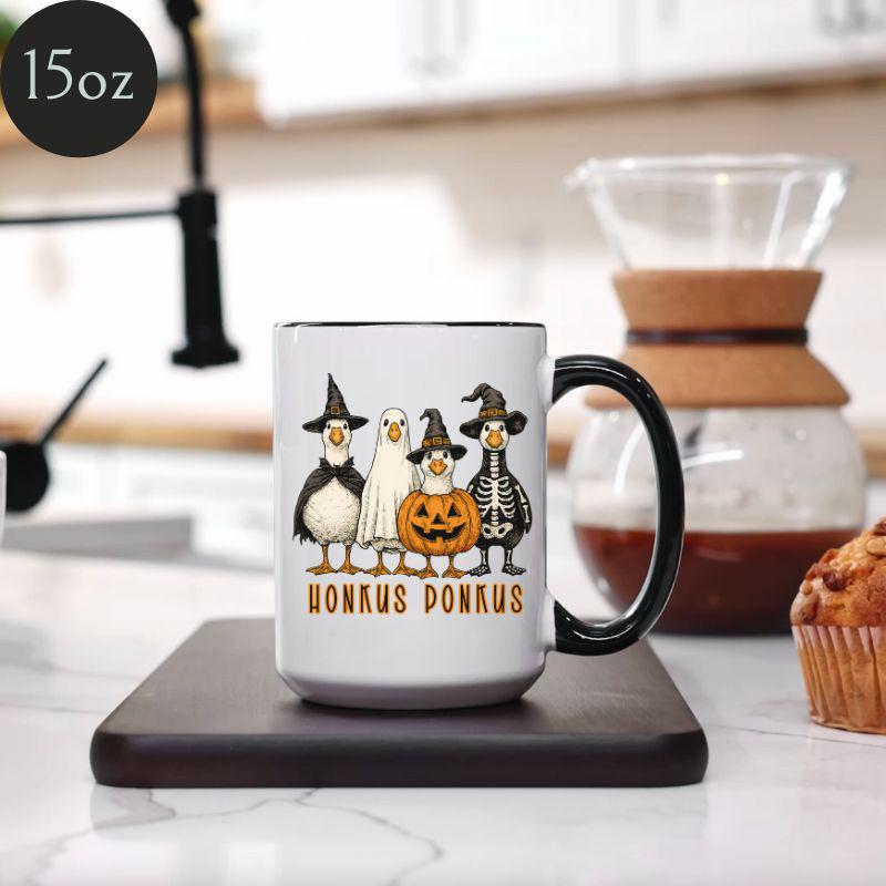 Honkus Ponkus Tasse à café humoristique en céramique (noir