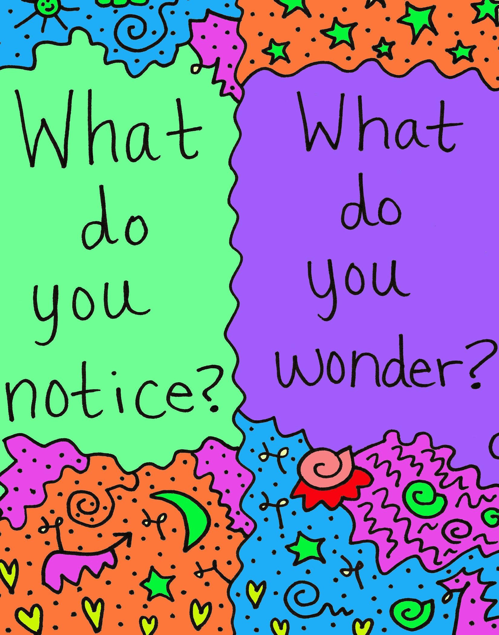 What do you notice what do you wonder 11x14 etsy