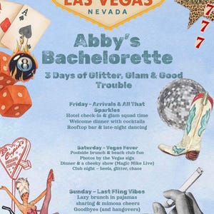 Retro Vegas Bachelorette Reiseplan
