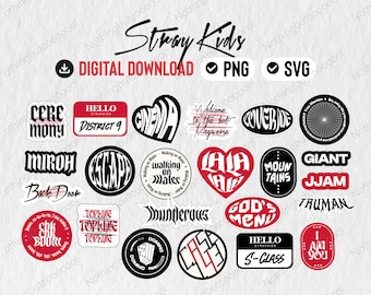 KPOP inspired Fanart PNG & SVG | K-Pop Digital Download for Stay Straykids
