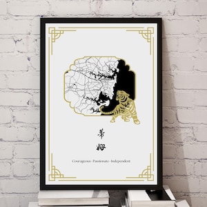 Benutzerdefinierte Geburtskunst, personalisiertes Digitaldruck, benutzerdefinierte Geburtsort Karte, chinesisches Sternzeichen Wandkunst, personalisiertes Geburtstagsgeschenk, digitaler Download
