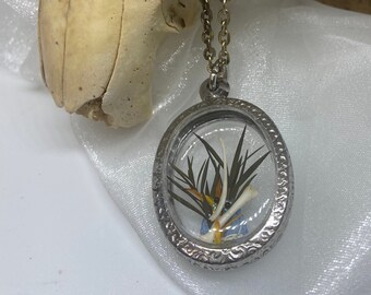 Miniature Sculpture in Thai Locket, Flowers and Bones, OOAK