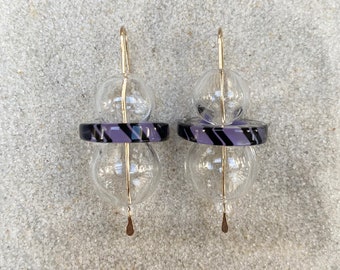 Blown Bubbles/Striped Slicer Earrings