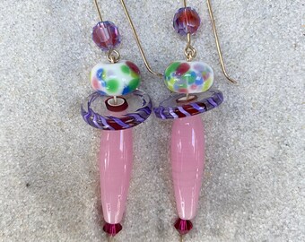 Colorful Confetti Vintage Earrings