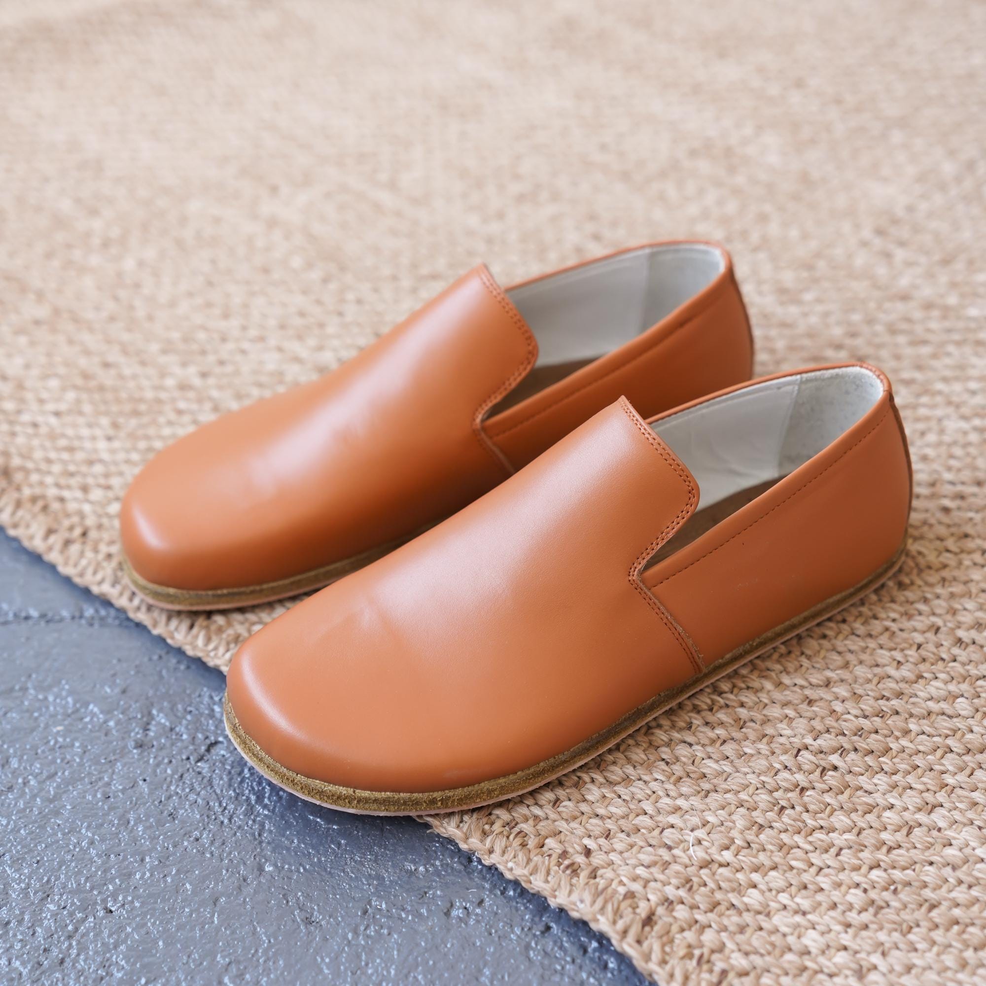 Tan Loafers Slip-Ons with Minimalist Design Men main image 3