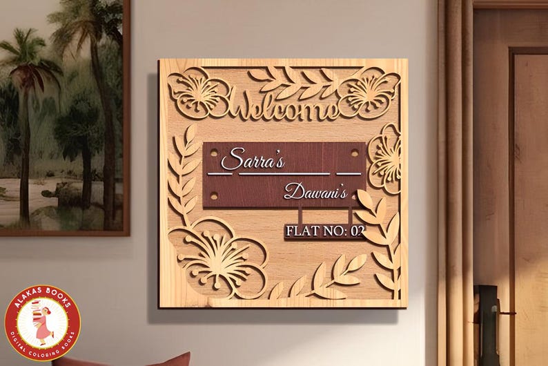 Door Name Sign Laser Cut Svg Bundle,digital Download,laser Cut,home