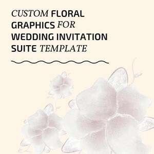 Kit de plantillas para invitaciones de boda personalizadas, diseño de ilustraciones florales personalizadas, tarjetas imprimibles y editables, descarga digital ilimitada