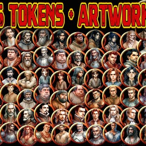 ファンタジータウンフォークトークン、ダンジョンズ＆ドラゴンズ、3Dアートワーク