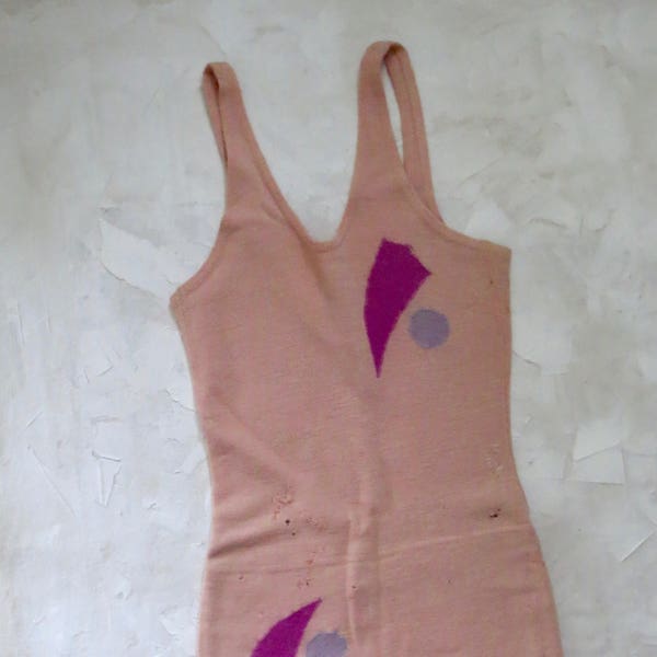 1920's Pink Wool Swimsuit- On Hold