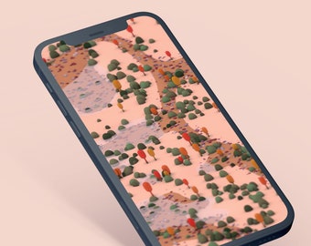 Gumdrop Road (Digital) - Sweet, Cute 3D Art Phone Wallpaper