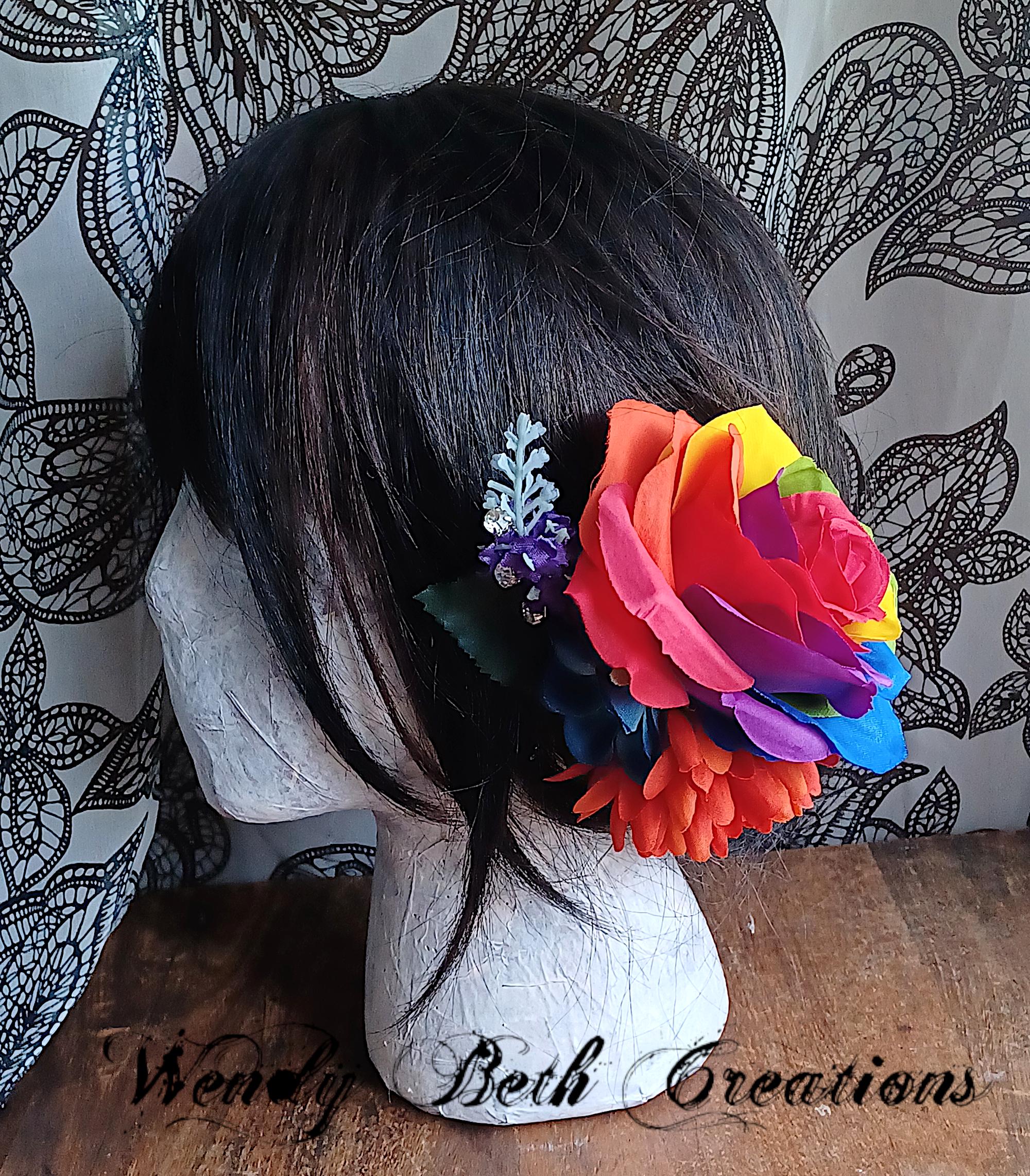 5416 Rainbow Headband For Women Feather Fascinator Headwear Headpiece Colorful Feather Fascinator Feather Headbands Gay Pride  main image 2