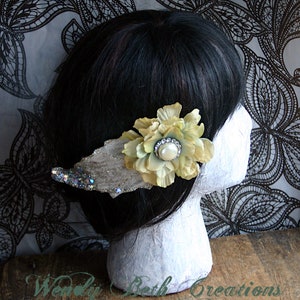 Champagne Vegan Friendly Hair Clip Fascinator or Hat Adornment image 1