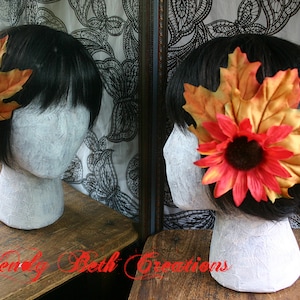 Harvest Sun Hair Autumn Hair Clip Fascinator or Hat Adornment