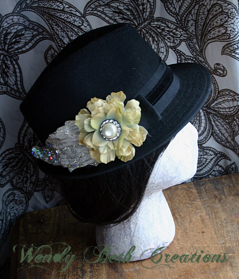 Champagne Vegan Friendly Hair Clip Fascinator or Hat Adornment image 3
