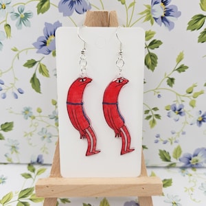 Alan Smiling Friends Shrinkydink Resin Handmade Dangle Drop Cartoon Character Funny Earrings