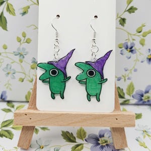 Glep Smiling Friends Shrinkydink Resin Handmade Dangle Drop Cartoon Character Funny Earrings