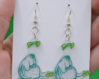 Moomin Ninny The Invisible Child Shrinkydink Resin Dangle Hook Earrings