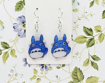 My Neighbour Totoro Studio Ghibli Miyazaki Cute Resin Shrinkydink Dangle Earrings