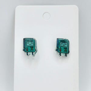 BMO Adventure Time Cartoonnetwork Ohrstecker Pixel-Harz-Ohrringe