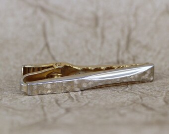 Retro Vintage Tie Bar - Gold Tone Finish - Vintage Men's Jewellery - Formal Wear Accessory - Grooms Gift