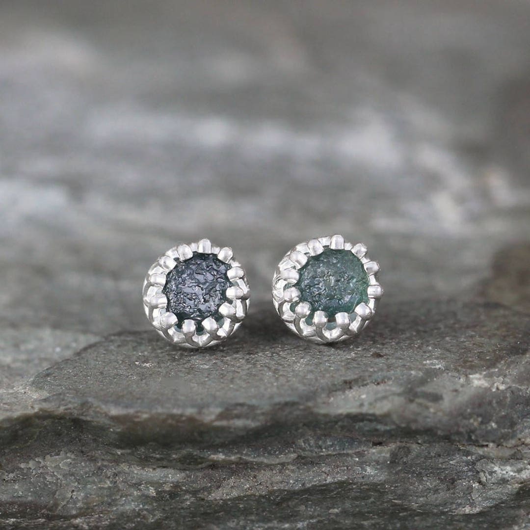 Montana Sapphire Earrings Sterling Silver Crown Setting September ...