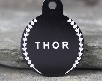 Customized Pet ID Tags - 'Thor' Style - 3 sizes, 9 colors - Laser Engraved with your Custom Text - Personalized for your Pet - Canadian Made