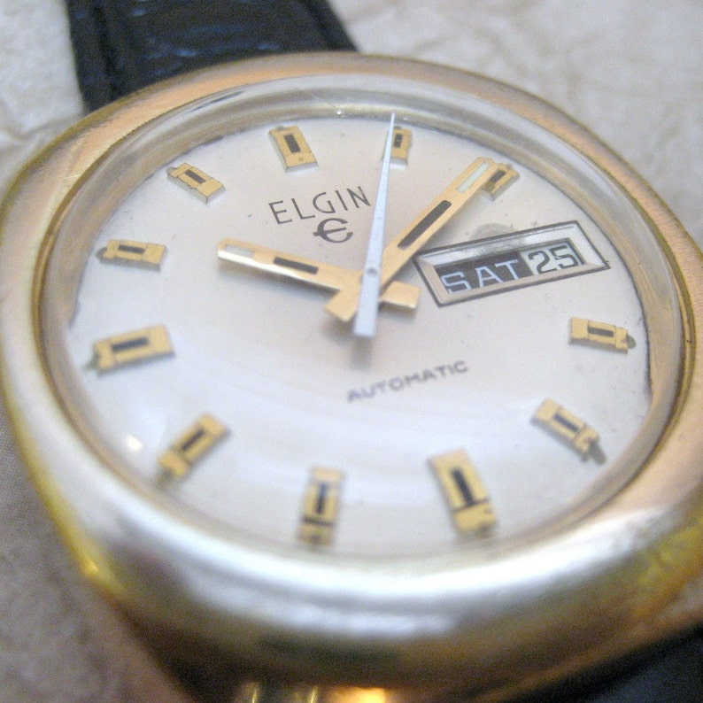 Vintage Elgin 17 Jewel Swiss Made Wrist Watch Automatic Etsy
