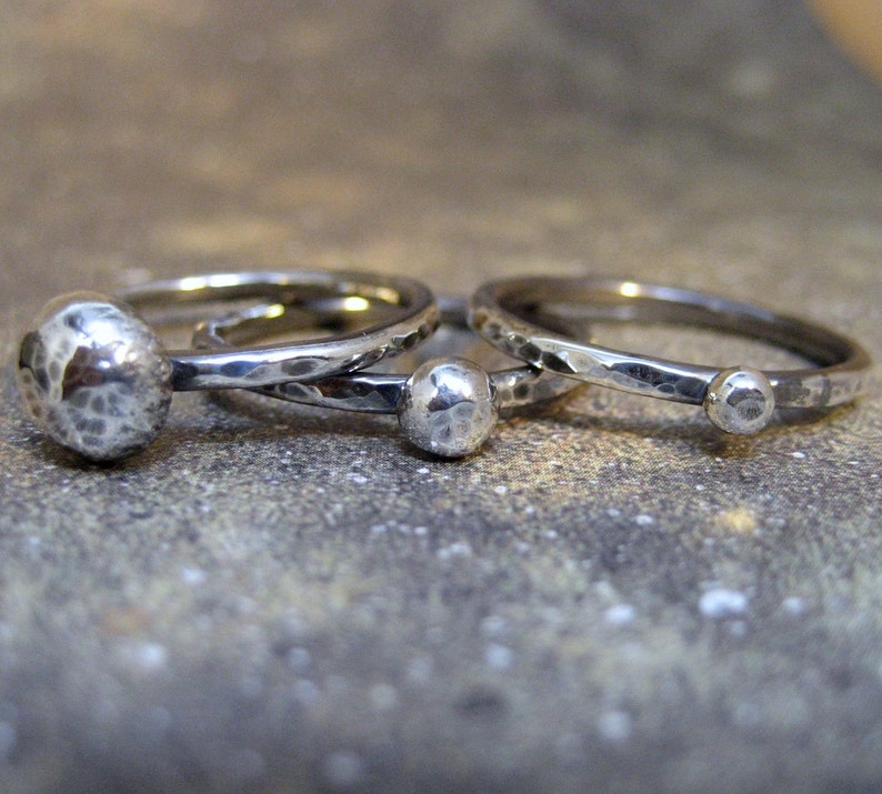 Sterling Silver Polished Nugget Ring – .925 Silver, No Stone, Unbranded