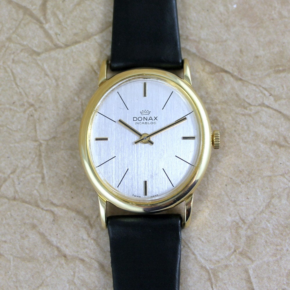 18K giallo oro vintage donax orologio da polso-Swiss | Etsy Italia