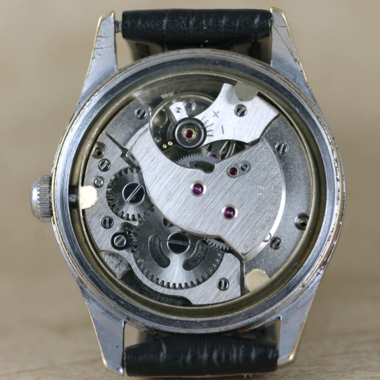 Vintage Solar Wrist Watch 17 Jewel Swiss Made Mechanical Etsy