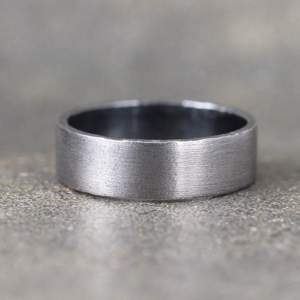 Men's Wedding Band Sterling Silver Brushed Finish - Etsy