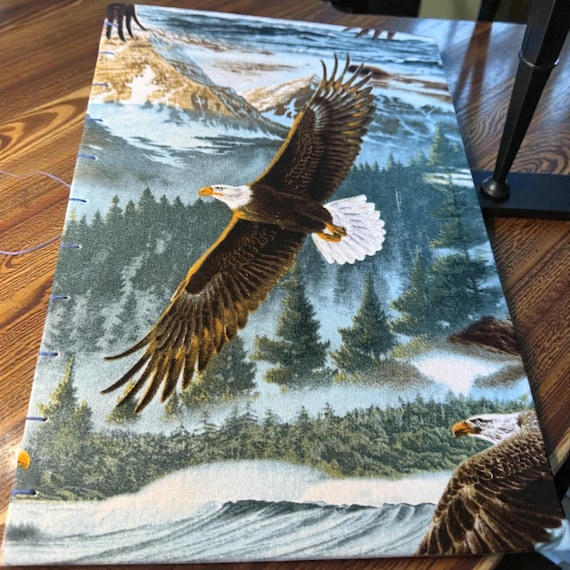 Handmade Bald Eagle Sketchbook, Watercolor Paper, Artist Journal