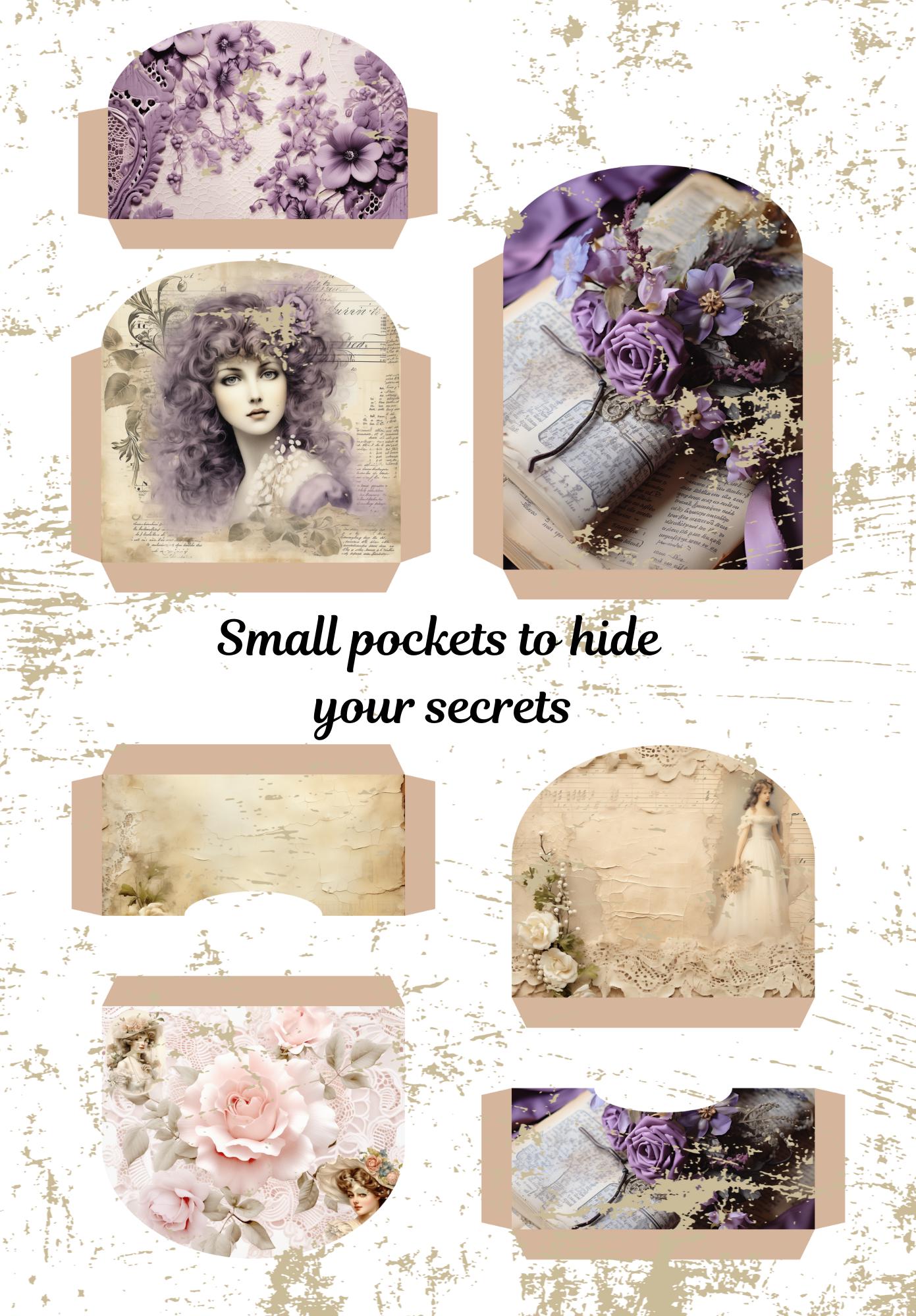 Vintage Pocket Mini Folio Junk Journal Pockets - Etsy