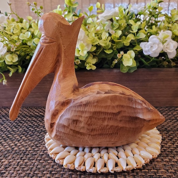 Wood Pelican Etsy