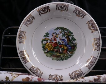 22金アンティークチャイナプレート：1930年代のヴィンテージ食器セット