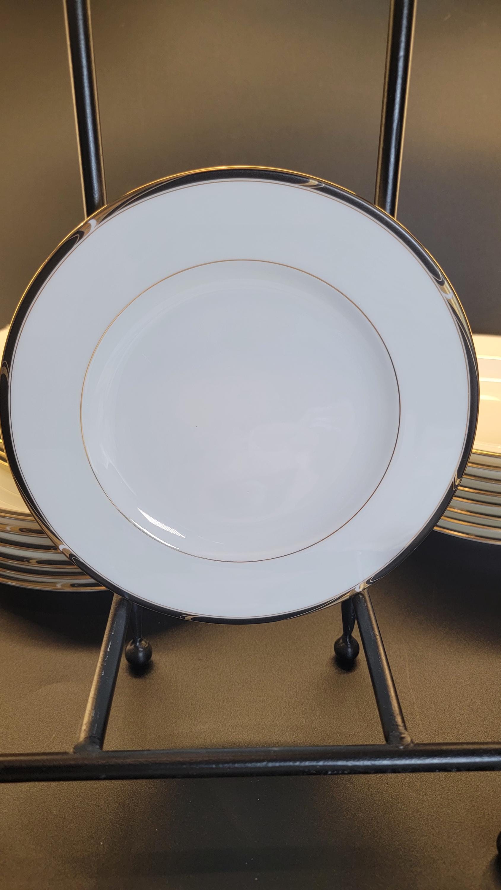 MCM Academy by Mikasa Elegant White Bone China (gold Trim, 1987