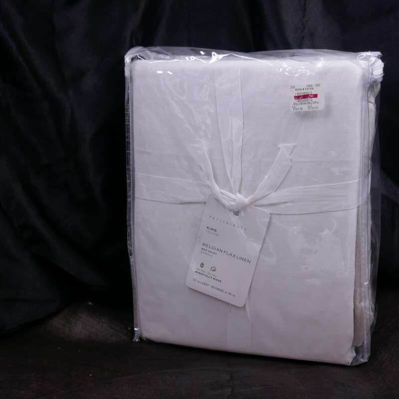 Jupe de lit plissée 100 % coton bio de qualité supérieure - 600 fils au Jupe de lit plissée 100 % coton bio de qualité supérieure - 600 fils au