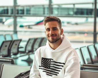 Sudadera con capucha de la bandera estadounidense: sudadera unisex patriótica de EE. UU.