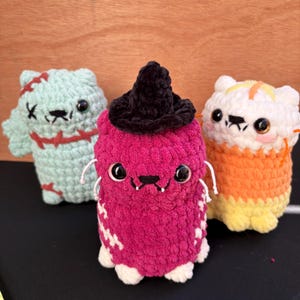 Knuffel Spooky Cats & Bats - Halloween - Handgemaakt haakwerk