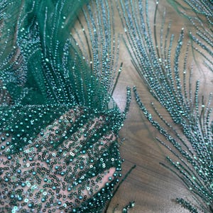 Light Green Emb Beaded Tulle Eb1090 main image 1